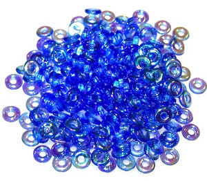 4x1mm Czech Glass O-Beads - Sapphire AB