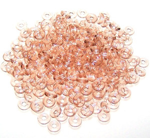 4x1mm Czech Glass O-Beads - Rosaline