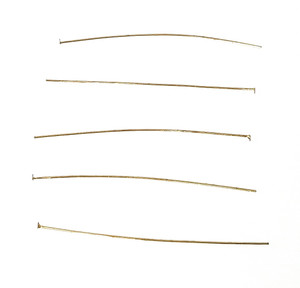 100 Gold-Plated 0.013 Inch x 2 Inch Head Pins