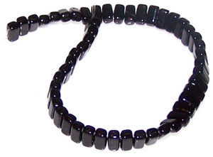 Czech Glass 2-Hole 3x6mm Brick Beads - Jet