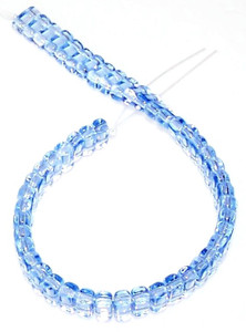 Czech Glass 2-Hole 3x6mm Brick Beads - Light Sapphire