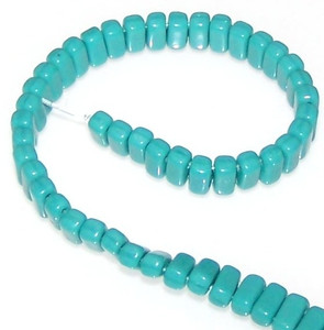 Czech Glass 2-Hole 3x6mm Brick Beads - Persian Turquoise