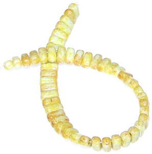 Czech Glass 2-Hole 3x6mm Brick Beads - Opaque Pale Turquoise Picasso