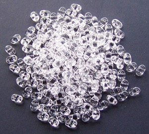 MiniDuo Czech Glass Beads - Crystal