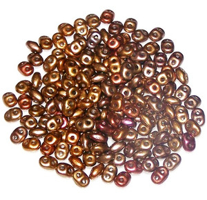 Superduo Beads - Crystal Gold Rainbow