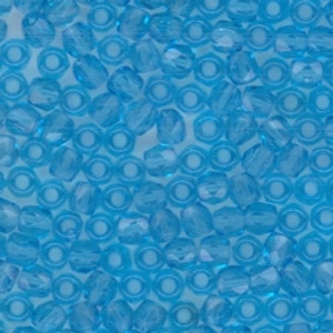 Czech 2mm Fire-Polished Glass Beads - Aqua Czech 2mm Fire-Polished Glass Beads - Aqua