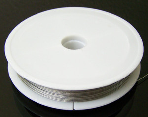 1 - 40 Meter Spool of Thin 0.20mm Buddy Braids Silver-Colored Wire