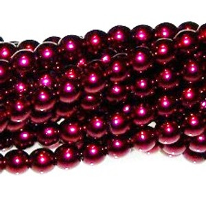 Czech Glass 3mm Pearl Beads - Wine