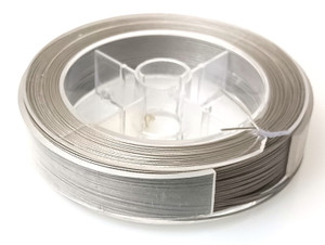 Meter Spool of 0.6mm Buddy Braids Silver Colored Wire