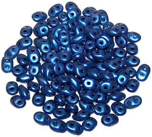 Superduo Beads - Metallic Suede Blue Superduo Beads - Metallic Suede Blue