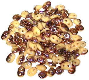 Superduo Beads - Opaque Beige Apollo Superduo Beads - Opaque Beige Apollo