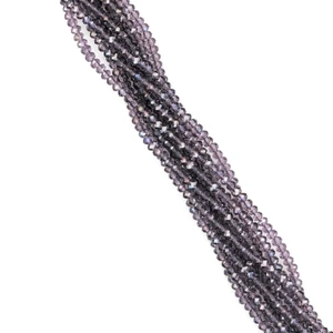 2.5x1.5mm Glass Crystal Mini Rondelle Beads - Tanzanite