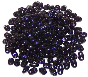 MiniDuo Czech Glass Beads - Jet