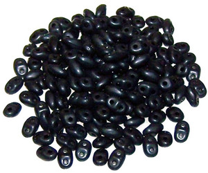 MiniDuo Czech Glass Beads - Jet Matte