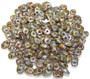 Superduo Beads - Chalk Lazure Blue