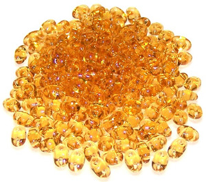 MiniDuo Czech Glass Beads - Topaz