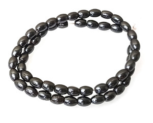 4x6mm Rice-Shaped Magnetic Hematite Beads 4x6mm Rice-Shaped Magnetic Hematite Beads