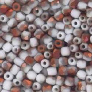 Czech 2mm Fire-Polished Glass Beads - Chalk White Sunset Matte Czech 2mm Fire-Polished Glass Beads - Chalk White Sunset Matte
