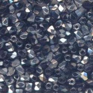 Czech 2mm Fire-Polished Glass Beads - Jet Chrome Czech 2mm Fire-Polished Glass Beads - Jet Chrome