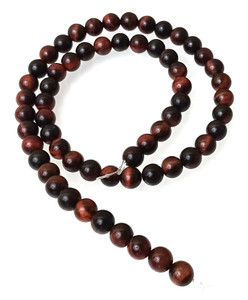 6mm Round Semiprecious Gemstone Beads - Red Tiger Eye 6mm Round Semiprecious Gemstone Beads - Red Tiger Eye