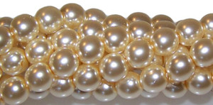 Czech Glass 8mm Pearl Beads - Cream