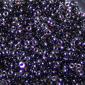 Miyuki Czech Unions Size 1Seed Beads - Jet Chrome
