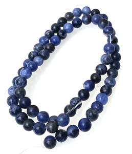 6mm Round Semiprecious Gemstone Beads - Sodalite 6mm Round Semiprecious Gemstone Beads - Sodalite