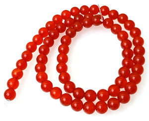 6mm Round Semiprecious Gemstone Beads - Red Carnelian 6mm Round Semiprecious Gemstone Beads - Red Carnelian