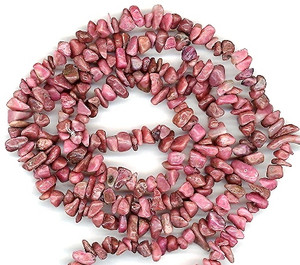 Semiprecious Gemstone Chip Beads - Rhodonite Semiprecious Gemstone Chip Beads - Rhodonite