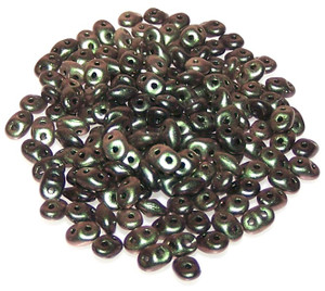 Superduo Beads - Polychrome Sage and Citrus