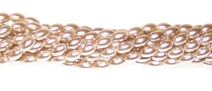 Czech Glass 6x4mm Pearl Beads - Champagne