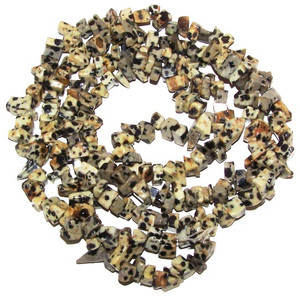Semiprecious Gemstone Chip Beads - Dalmatian Jasper Semiprecious Gemstone Chip Beads - Dalmatian Jasper