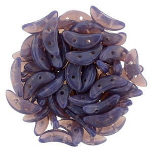 CzechMates Crescent Czech Glass Beads - Milky Amethyst CzechMates Crescent Czech Glass Beads - Milky Amethyst