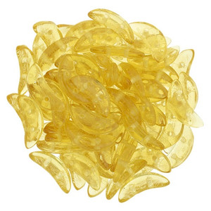 CzechMates Crescent Czech Glass Beads - Topaz CzechMates Crescent Czech Glass Beads - Topaz