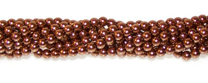 Czech Glass 4mm Pearl Beads - Antique Gold