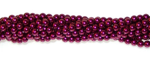 Czech Glass 4mm Pearl Beads - Burgundy