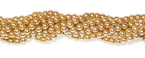 Czech Glass 4mm Pearl Beads - Gold
