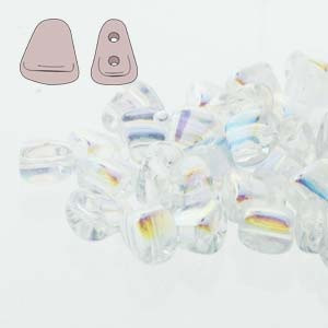 NIB-BIT 6x5mm Czech Glass Beads - Crystal AB NIB-BIT 6x5mm Czech Glass Beads - Crystal AB