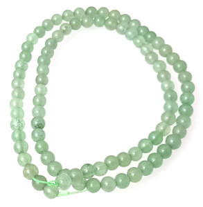 4mm Round Semiprecious Gemstone Beads - Aventurine 4mm Round Semiprecious Gemstone Beads - Aventurine