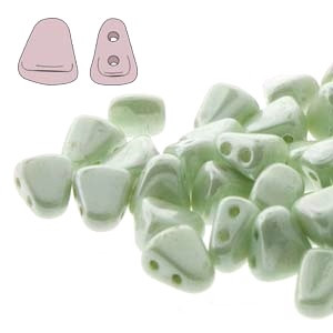 NIB-BIT 6x5mm Czech Glass Beads - Chalk Green