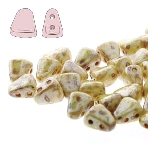 NIB-BIT 6x5mm Czech Glass Beads - Honey Drizzle NIB-BIT 6x5mm Czech Glass Beads - Honey Drizzle