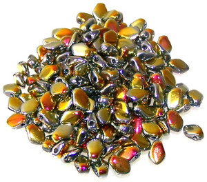 3x5mm Czech Glass Gekko Beads - Crystal Full Marea