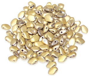 3x5mm Czech Glass Gekko Beads - Jet Amber Full Matted