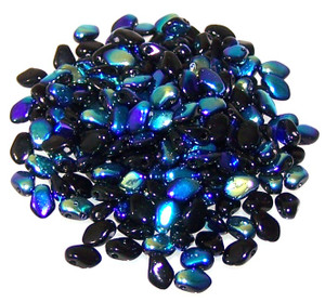 3x5mm Czech Glass Gekko Beads - Jet AB