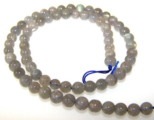 6mm Round Semiprecious Gemstone Beads - Labradorite