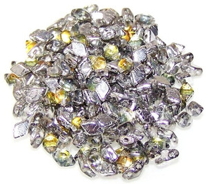 MINI DiamonDuo 2-Hole Czech Glass 4x6mm Beads - Prismatic Sunset