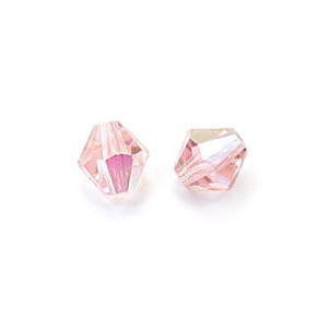 Preciosa 8mm Bicones - Light Rose AB Preciosa 8mm Bicones - Light Rose AB