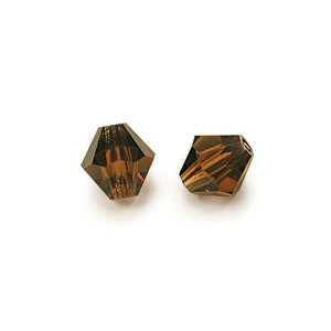 Preciosa 8mm Bicones - Smoke Topaz Preciosa 8mm Bicones - Smoke Topaz