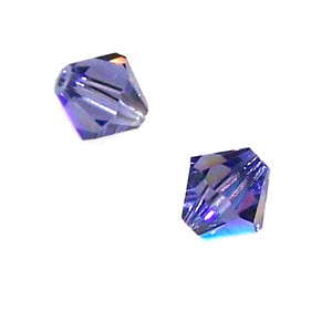 Preciosa 8mm Bicones - Tanzanite AB