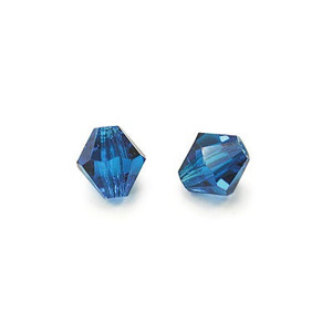 Preciosa 6mm Bicones - Capri Blue Preciosa 6mm Bicones - Capri Blue